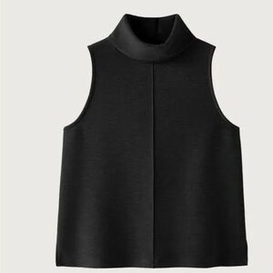 OGL Fuzz Lux Black Sleeveless Turtleneck Top NWT